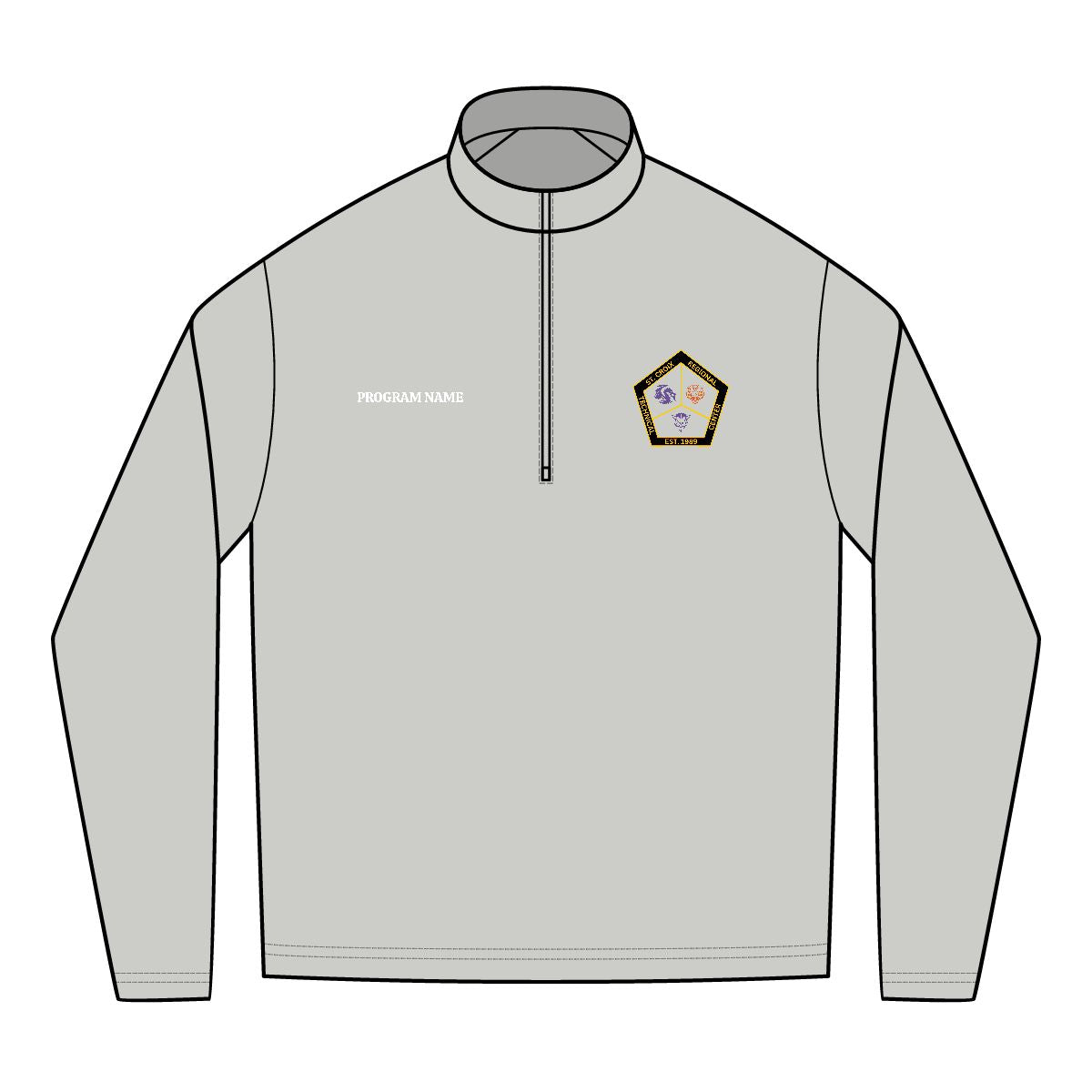 PosiCharge® Tri-Blend Wicking Quarter-Zip Pullover (Embroidery) - Personalized