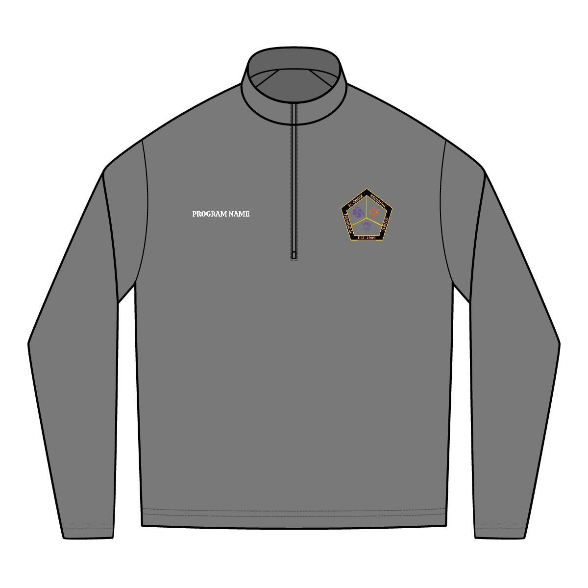 PosiCharge® Tri-Blend Wicking Quarter-Zip Pullover (Embroidery) - Personalized