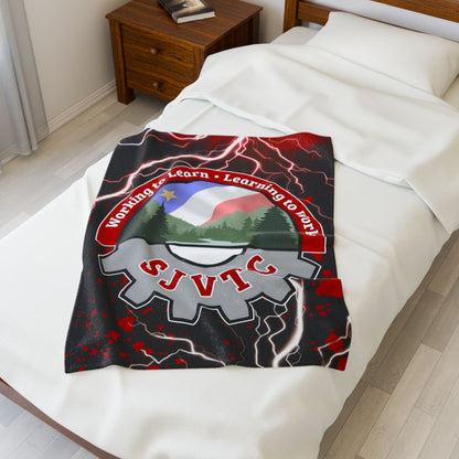Velveteen Plush Blanket - SJVTC- Lightning Bolt