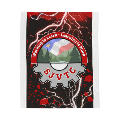 Velveteen Plush Blanket - SJVTC- Lightning Bolt